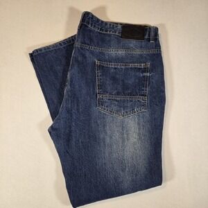 Southpole Jeans Mens Size 42x32 Straight Leg‎ Stretch Denim Medium Wash